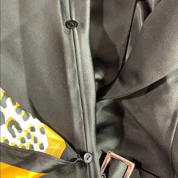 Black Silk Scarf Jacket Small Medium - Picture 9 of 9